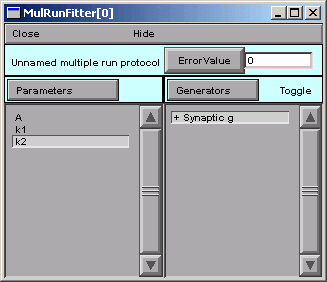 dialog after generator selected
