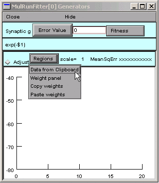 selecting to load data from clipboard